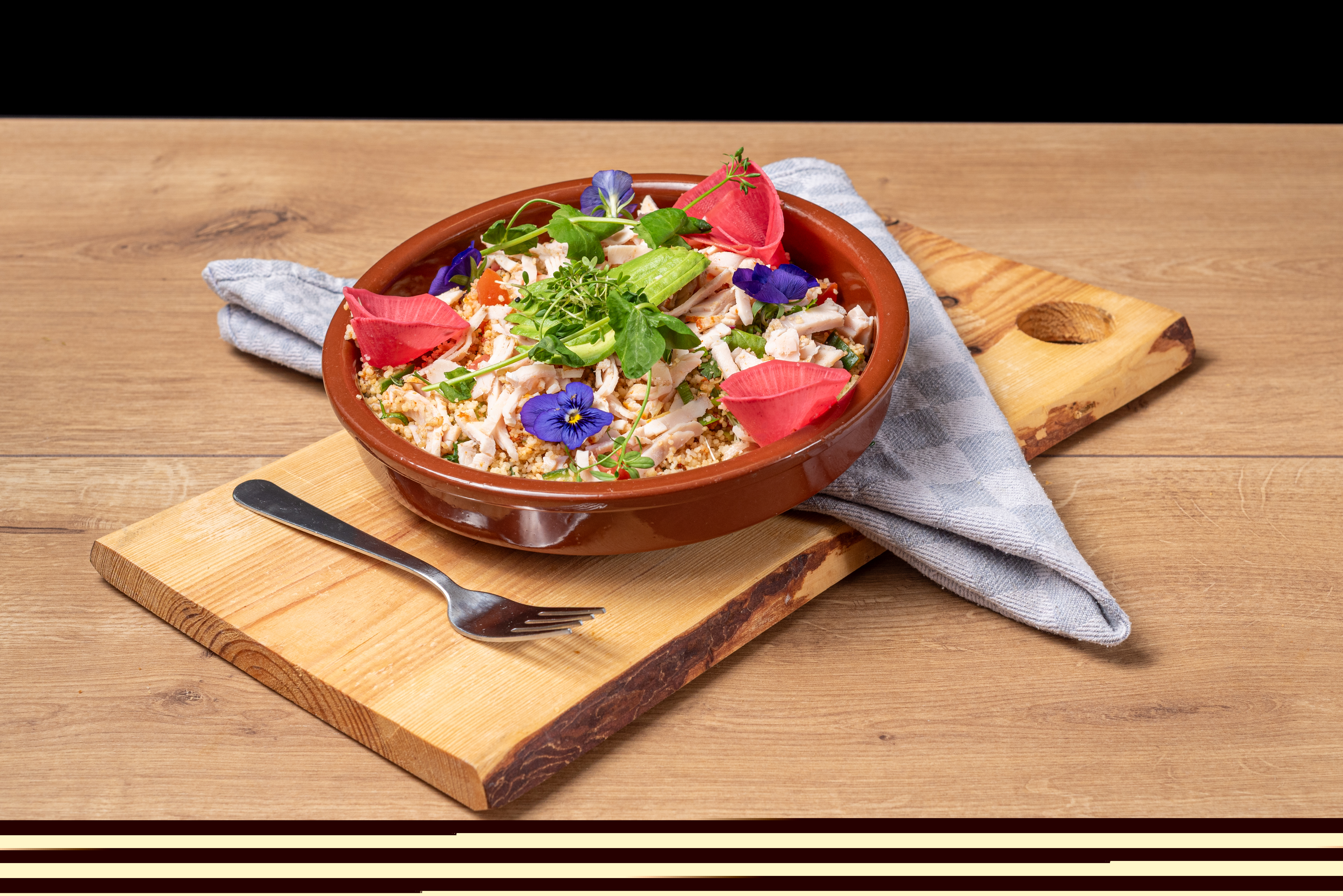 Salade gerookte kip